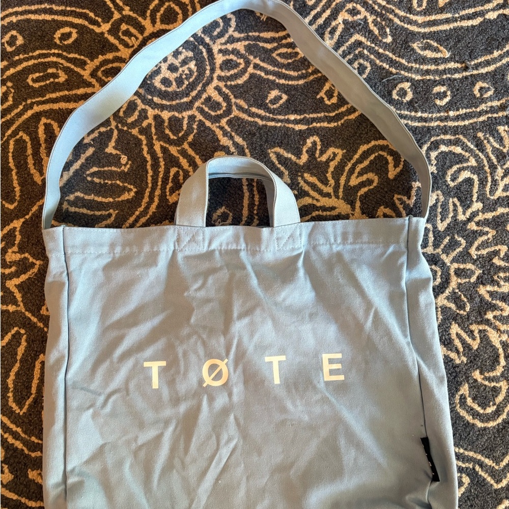 Blue Tote Bag with Strap